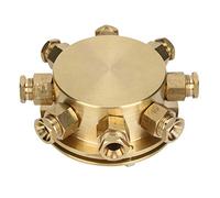 Underwater Junction Box Alloy Copper 8 Hole High Performance Sealing Protection for Outdoor Lights Fountains Tunnel Lights 14cm Diameter 1225g Weight
