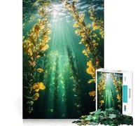 Underwater Kelp Forest Sunlight Jigsaw for Teenagers 1000 Pieces Memory Fun Game Smooth Burr Free Surface Birthday Gift Brain Teaser Toy (50x75cm)