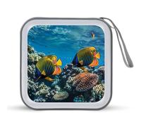 Underwater Landscape Royal Angelfishes CD Case Portable DVD Storage Small CD Holder Organizer for Home Travel