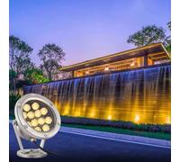 Underwater Led Lights - 12/24V LED Submersible LED Fountain, Underwater Pond Spotlight, IP68 Waterproof Swimming Pond Lamp, Garden Lawn Rockery Illumination Light(RGB(Ac 24v),24w)