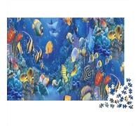 Underwater Life-Tropical Fish Art Style 1000 Piece Jigsaws with Precision Cut Personalised Jigsaws As A Party Puzzle Game for Social Gatherings 70x50cm/1000pcs