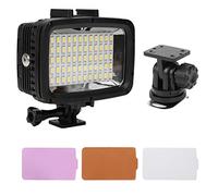 Underwater Lights Dive Light, 40M LED Diving Fill Light, 5500-6000K Professional SLR Camera Fill Light with 3 Colors Soft Light Boards