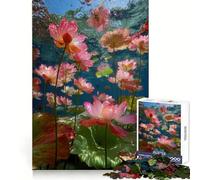 Underwater Lotus Garden Jigsaw Puzzles for Teenagers 1000 Piece Thought Training Quiet Recreation Uniform Cut Unique Xmas Gift (38x26cm)