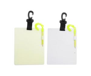 Underwater Notepad - Phosphorescent Glows Logic, Light Up Portable ScubaGear Tablet, Deeps s Sea Erasable Information Plate, Rigid Resin Marine Assessment Equipment | Message Board for Trainees