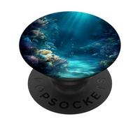 Underwater Ocean Scene Deep Sea Coral Reef Art PopSockets Adhesive PopGrip
