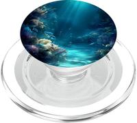 Underwater Ocean Scene Deep Sea Coral Reef Art PopSockets PopGrip for MagSafe
