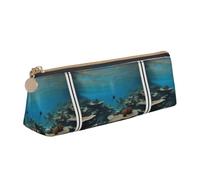 Underwater Ocean View Print Convenience Pencil Case Pen Pouch School College Office Boys Girls Study Supplies