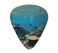 Underwater Ocean View Print Guitar Picks 12 Pieces For Electric Guitar Ukulele Accessory For Girls Present