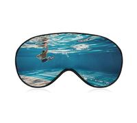 Underwater of Swimming Pool Sleep Mask Light Blocking Eye Cover Polyester Eye Mask with Elastic Strap Blindfold for Side Sleeper Sleeping Masks Face Hugging for Women Men Travel