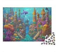 Underwater Palace 1000 Pieces Adult Jigsaw Puzzle Puzzles Brain Burning Adult Game Decoration Picture Child Fun Activity Jigsaw Puzzles Great Gift For All Ages 1000pcs (75x50cm)