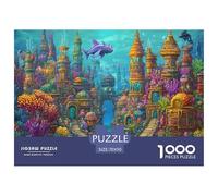 Underwater Palace 1000 Pieces Premium Jigsaw Age 14+ for Adults Cool Collage Effect, Home Decoration, Educational, Challenging Puzzle Games 70x50cm/1000pcs