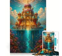 Underwater Palace Fantasy Landscape 1000-piece Puzzle for Teenagers Mind Skill Fun Uniform Size Precise Pieces Relaxing Indoor Group Activity (50x75cm)