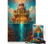 Underwater Palace Fantasy Landscape Teenagers 1000 Piece Jigsaw Puzzle Smart Training Restful Escape Flawless Cut Xmas Surprise (38x52cm)