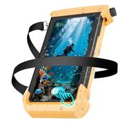 Underwater Phone Case for Snorkeling & Diving (50ft/15m), IP68 Waterproof Case for Swimming, Universal Underwater Touch Screen Case Compatible with iPhone (Yellow + Black, 5th Generation Phone Case)