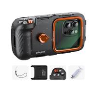 Underwater Phone Protector Reinforced Aluminum Frame to Fit Multiple Devices, Activity Diving Housing with Responsive Button Controls, Aluminum Construction