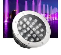 Underwater Pool Light - LED Ring Fountain Light, Submersible LED Ground Landscape Lights, IP68 Waterproof Stainless Steel Fountain Lamp, AC 12V Underwater Pond Lights(White,18 W)