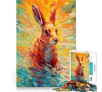 Underwater Rabbit Adults 1000 Pieces Puzzle Mind Training Fun Burr Free Clean Cut Pieces Heartwarming Gathering Activity (38x26cm)