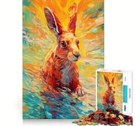 Underwater Rabbit Jigsaw Puzzles 1000 Mental Focus Game No Gap Tight Fitting Design Interactive Brain Challenge for Home (50x75cm)
