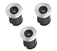 Underwater Recessed LED Landscape Lights, 12V/24V Miniature IP68 Waterproof Spotlights for Swimming Pools and Outdoor Stairs, 3-Pack