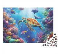 Underwater Scene-Colorful Marine LifeJigsaw Puzzle Animal Kids Beginners Cognitive Challenge Stress Relief Toy Gift 1000 Pieces 38x26cm/1000pcs