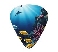 Underwater Scene Guitar Picks Gift Set - Smooth Durable Plectrums For Acoustic, Electric & Bass Guitar, Perfect Present For Guitar Lovers & Musicians