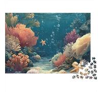Underwater Scene Recycled Cardboard 1000 Piece Colorful Coral Reef Art Jigsaw, Stress Relief, Personalised, Wall Decor & Home Leisure 70x50cm/1000pcs