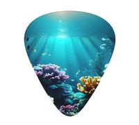 Underwater Scenery Print Guitar Pick,12 Pack,Includes Thin,Medium,Heavy Gauges,Suitable for guitar,ukulele