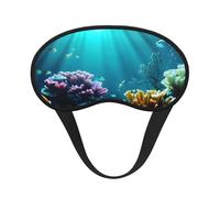 Underwater Scenery Print Soft Washable Eye Masks for Cover Nap Light Blocking for Night Shift Sleep Aid