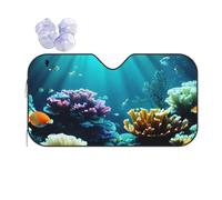 Underwater Scenery Sun Shade - Folding Car Front Window Sunshade for Cars SUV Trucks,Max UV Blocking and Keep The Vehicle Cool