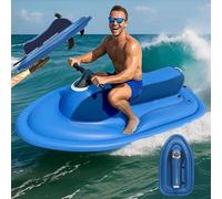 Underwater Scooter & Inflatable Jet Ski Kit, 500W Portable & Powerful Water Scooter - 130Min Runtime, Electric Surfboard for Adult, Dual-Fin Safety Design & 10-Speed Control