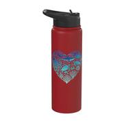 Underwater Sea Animals Heart Shark Fisher Stainless Steel Insulated Water Bottle