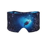 Underwater Sea Lion Print Print Soft Eye and Ear Muffs for Adults Sleeping Protection Cover for Travel Nap Relief
