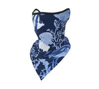 Underwater Sea Pattern Printed Windproof Mask,Neck Gaiter Winter Motorcycle Face Cover