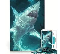 Underwater Shark Animal Jigsaw for Teenagers1000 Pieces Mind Boost Game Firm Fit Secure Assembly Bonding Activity for Loved Ones (38x52cm)