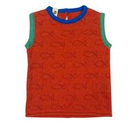 Underwater tank top Organic cotton Red 12 months