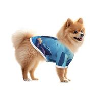 Underwater Temple Mesh Dog Shirt - Lightweight & Breathable, Quick Dry Stretchy Pet T-Shirt Vest for Small Dogs