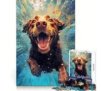 Underwater Terrier Jigsaws for Adults1000 Pieces Logic Practice Peaceful Escape Clean Edges Unique Xmas Gift (38x26cm)
