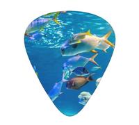 Underwater Tropical Fish,12 Pcs Guitar Pick,3 Different Thickness Plectrums for Acoustic Guitar Bass Ukulele (0.46mm 0.96mm 0.71mm)