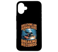 Underwater Welder Breathing Air Burning Rods Case for iPhone 16 Plus