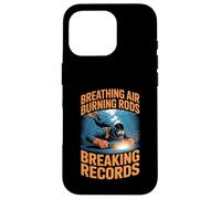 Underwater Welder Breathing Air Burning Rods Case for iPhone 16 Pro