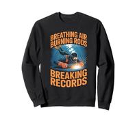 Underwater Welder Breathing Air Burning Rods Sweatshirt