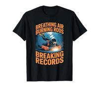 Underwater Welder Breathing Air Burning Rods T-Shirt
