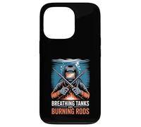 Underwater Welder Breathing Tanks And Burning Rods Case for iPhone 13 Pro