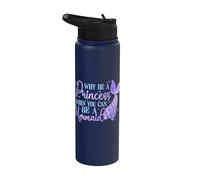 Underwater Why Be a Princess When You Can Be a Mermaid Stainless Steel Insulated Water Bottle