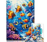 Underwater World 1000 Piece Jigsaw Puzzles for Adults,Stress Reliever Difficult Challenge Suitable for Desktop Decoration (50x75cm)