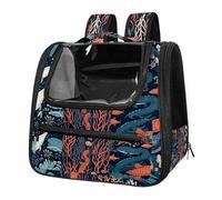 Underwater World Animals Cat Carrier Backpack - Lightweight Pet Travel Bag for Kitties, Small Dogs & Puppies | Airline-Approved, Anti-Escape Design