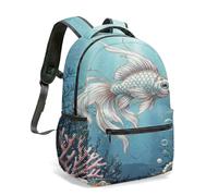 Underwater World Clownfish 40cm Rucksack Backpack Vibrant Tropical Sea Coral Reef Full Print Bookbag School Bag for Kids Teens (04)
