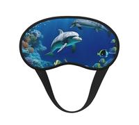 Underwater World Fish Dolphi Sleep Eye Mask for Women Men Soft and Comfortable Sleep Mask Blackout Sleeping Eye Cover for Travel Yoga Nap Shift Work