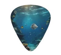 Underwater World guitar pick set, 3 different thicknesses, 12 pieces for a variety of instruments