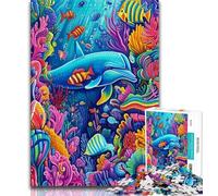Underwater World Jigsaw Puzzles for Adults 1000 Pieces,Challenging Game And Family Play with Fully Interlocking Randomly Shaped Pieces (38x26cm)